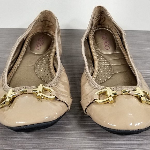 Me Too 'Legend 2.0' Ballet Flat, Driftwood Patent Leather, Womens Size 7.5 M - Picture 2 of 11